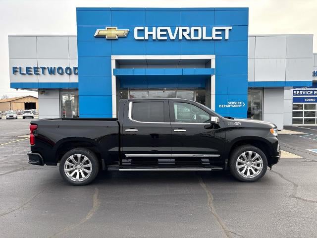 2024 Chevrolet Silverado 1500 High Country in Black — front three-quarter view