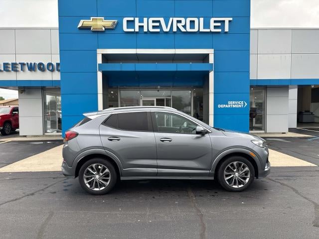 2022 Buick Encore GX Preferred in Satin Steel Metallic — front three-quarter view