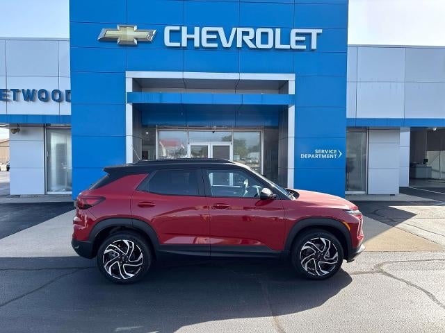 2026 Chevrolet Trailblazer RS in Apex Red — front three-quarter view